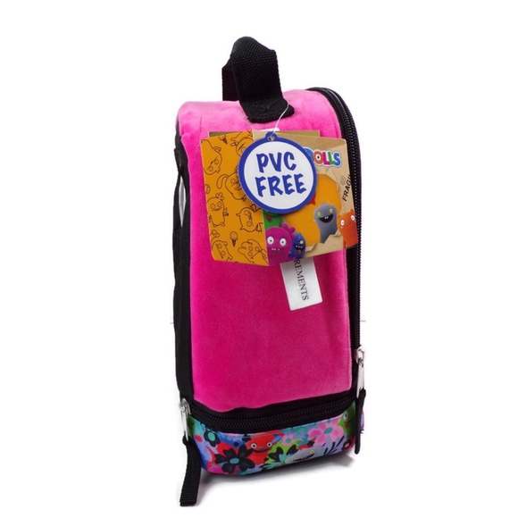 UglyDolls Kids Pink Insulated Lunch Box Dual Compartment Double Zip Lunch Bag - Picture 2 of 7